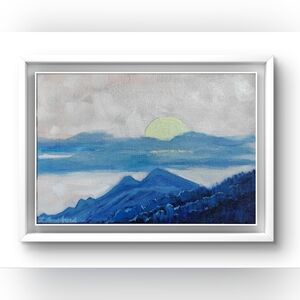 Blue Mountain Landscape Painting